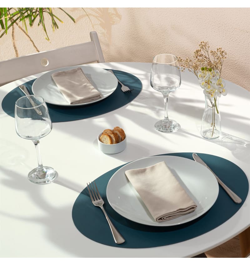PLACEMAT - RECYC LEDER - 33x45cm ovaal - 12st - GRAPE - sfeerfoto PLM7104 img