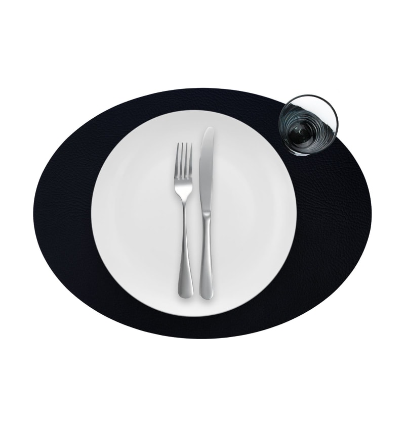 PLACEMAT - RECYC LEDER - 33x45cm ovaal - 12st - CHIA - detail PLM7107 img