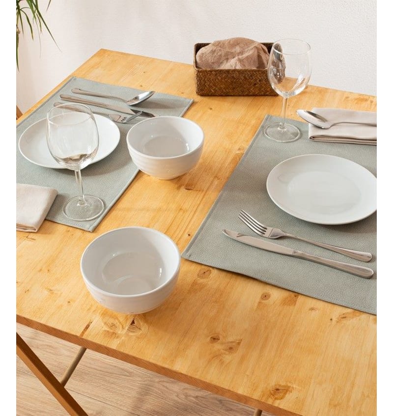 MONACO RAW - placemat xl - 48x35cm - 12st - LIGHT GREY - sfeerfoto RAW071023 img
