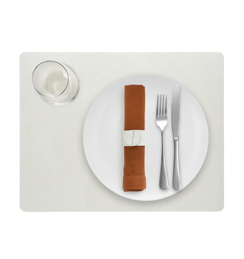 SKINNATUR - placemat - 45x35cm - 12st - SIMPLY WHITE - detail SKIN01001 img