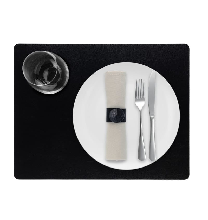 SKINNATUR - placemat - 45x35cm - 12st - CHARCOAL - detail SKIN01003 img