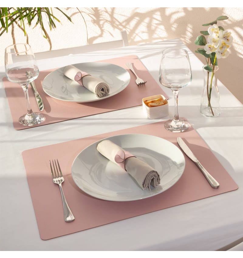 SKINNATUR - placemat - 45x35cm - 12st - ROSEWATER - sfeerfoto SKIN01010 img