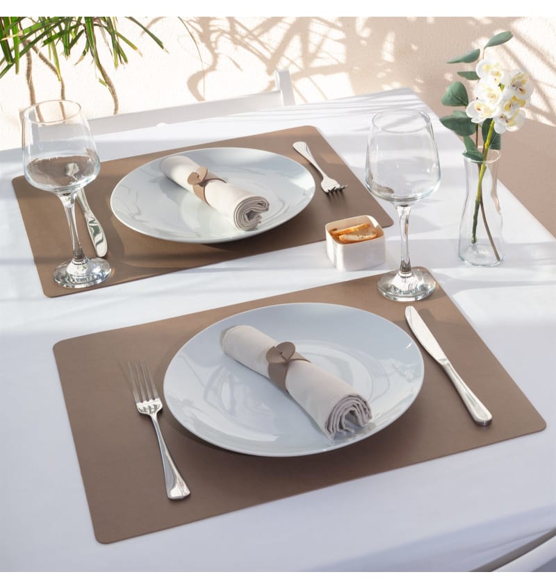 SKINNATUR - placemat - 45x35cm - 12st - TOBACCO - sfeerfoto SKIN01012 img