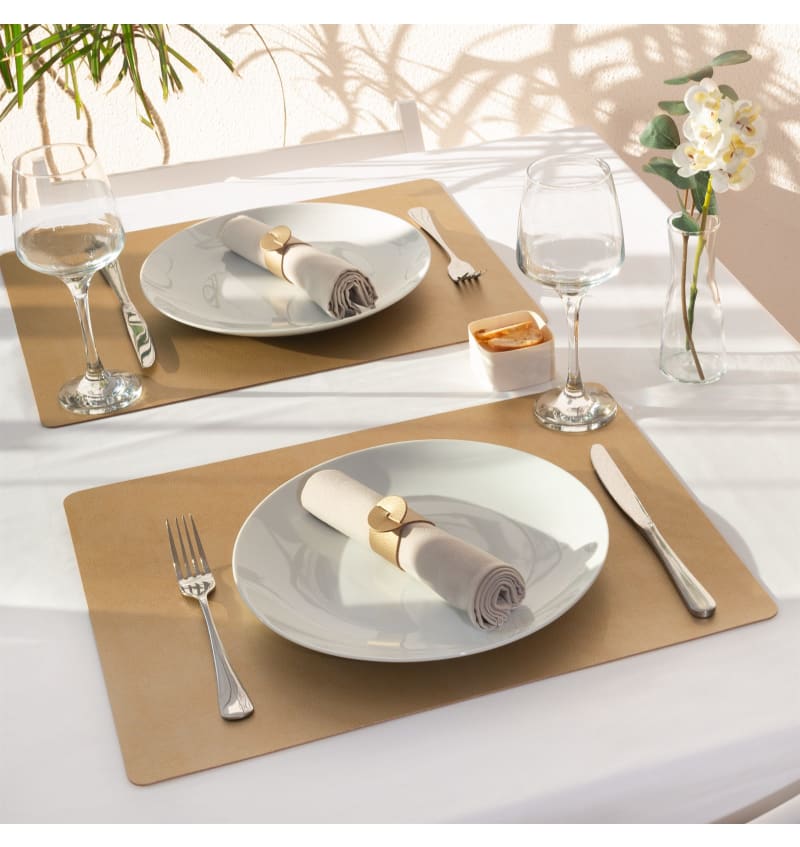 SKINNATUR - placemat - 45x35cm - 12st - GOLD - sfeerfoto SKIN01013 img