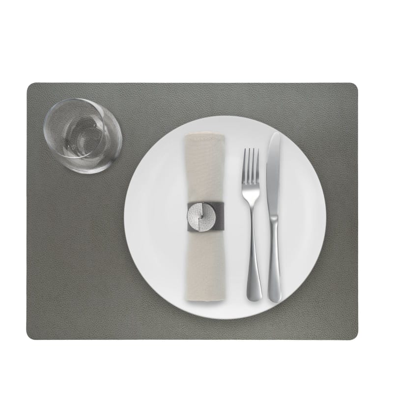 SKINNATUR - placemat - 45x35cm - 12st - SILVER - detail SKIN01014 img