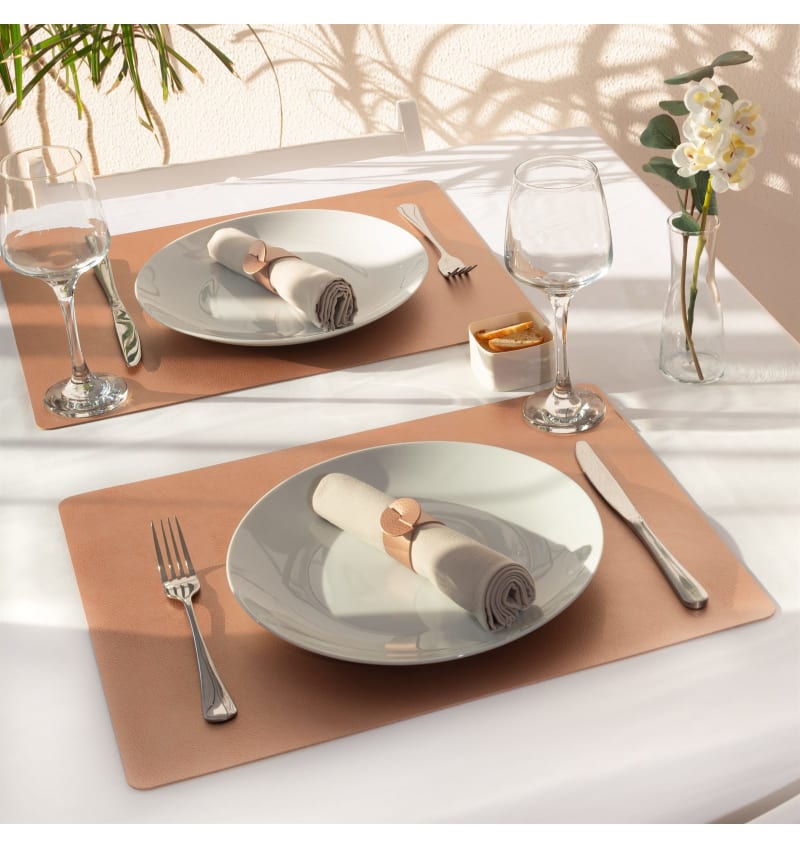 SKINNATUR - placemat - 45x35cm - 12st - COPPER - sfeerfoto SKIN01015 img