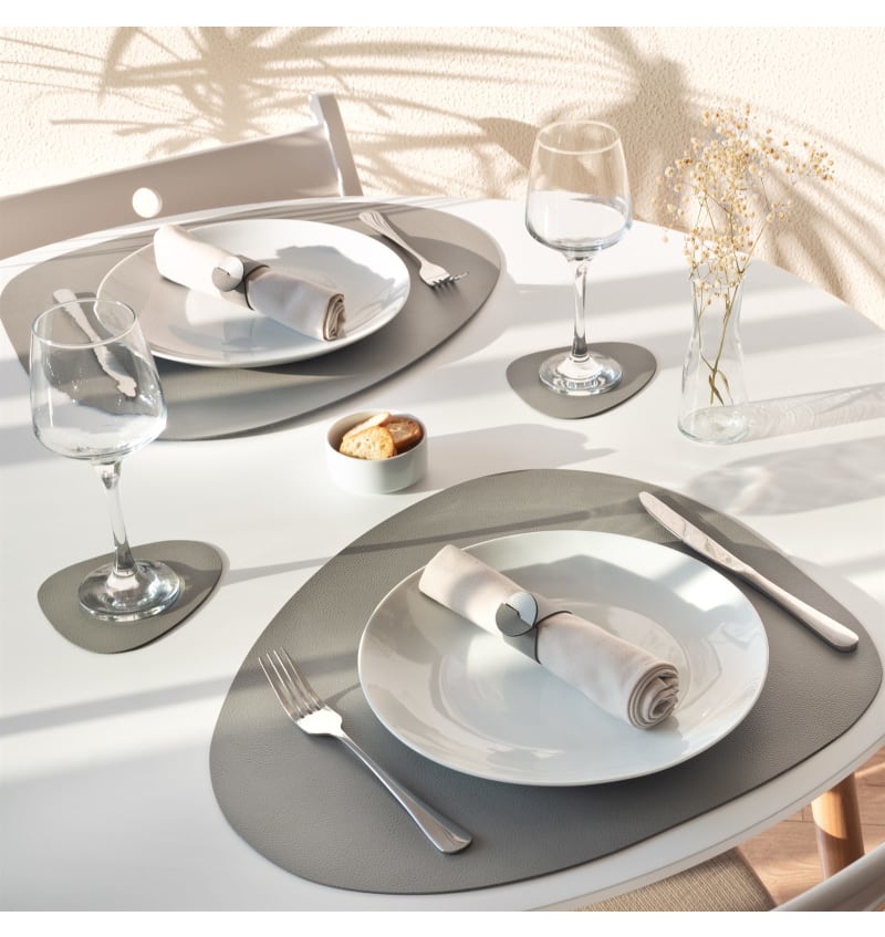 SKINNATUR - placemat pebble - 46x40cm - 12st - ELEPHANT - sfeerfoto SKIN02005 img