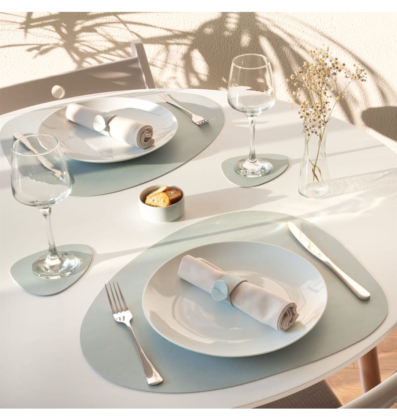 SKINNATUR - placemat pebble - 46x40cm - 12st - ICY GREY - sfeerfoto SKIN02011 img