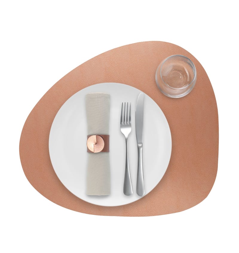 SKINNATUR - placemat pebble - 46x40cm - 12st - COPPER - detail SKIN02015 img