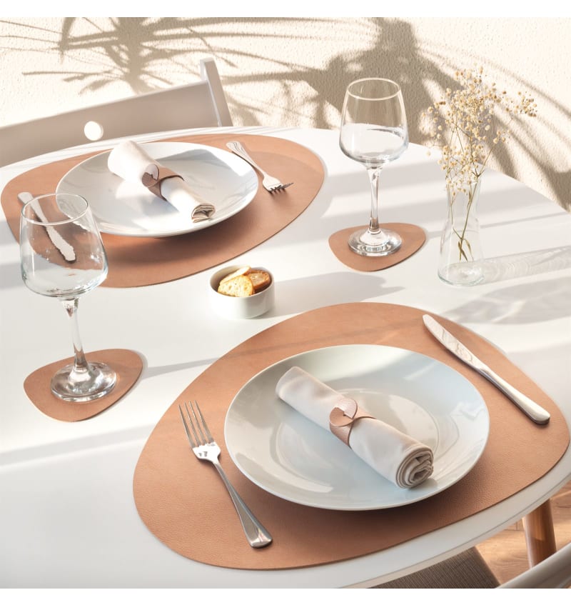 SKINNATUR - placemat pebble - 46x40cm - 12st - COPPER - sfeerfoto SKIN02015 img