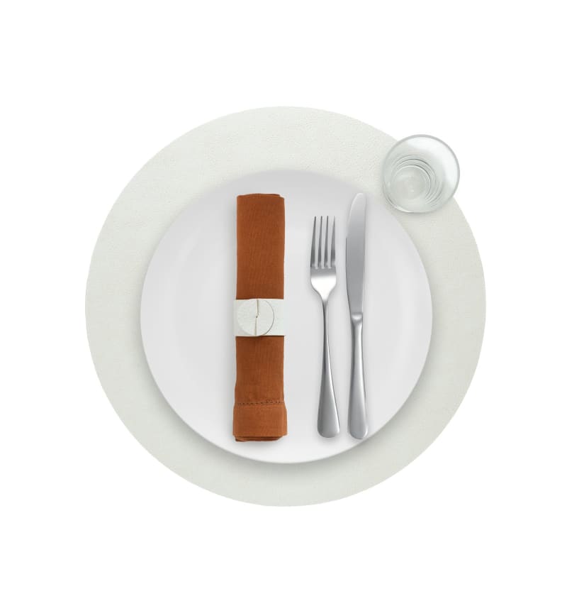 SKINNATUR - placemat circle - 38cm rond - 12st - SIMPLY WHITE - detail SKIN03001 img