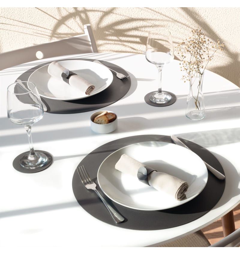 SKINNATUR - placemat circle - 38cm rond - 12st - TORNADO - sfeerfoto SKIN03004 img