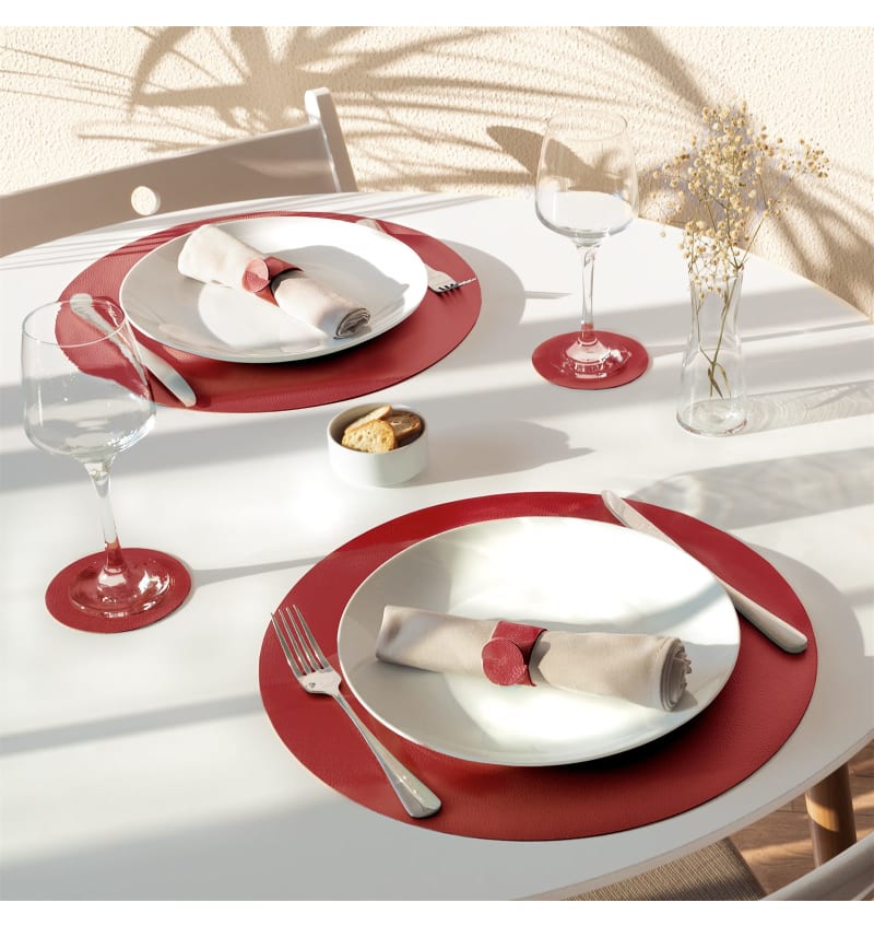 SKINNATUR - placemat circle - 38cm rond - 12st - SALSA - sfeerfoto SKIN03007 img