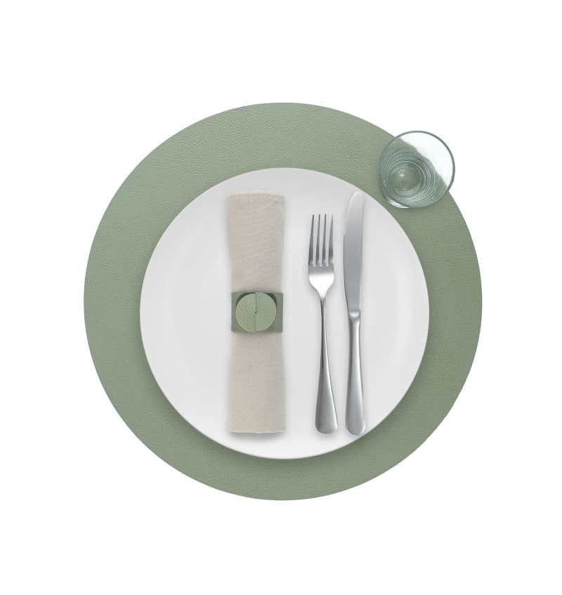 SKINNATUR - placemat circle - 38cm rond - 12st - LAUREL - detail SKIN03008 img
