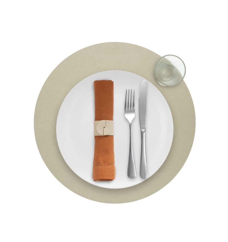 SKINNATUR - placemat circle - 38cm rond - 12st - LINEN - detail SKIN03009 img