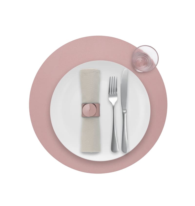 SKINNATUR - placemat circle - 38cm rond - 12st - ROSEWATER - detail SKIN03010 img