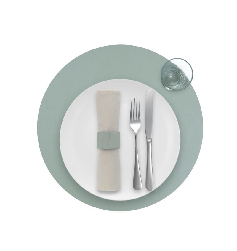 SKINNATUR - placemat circle - 38cm rond - 12st - ICY GREY - detail SKIN03011 img
