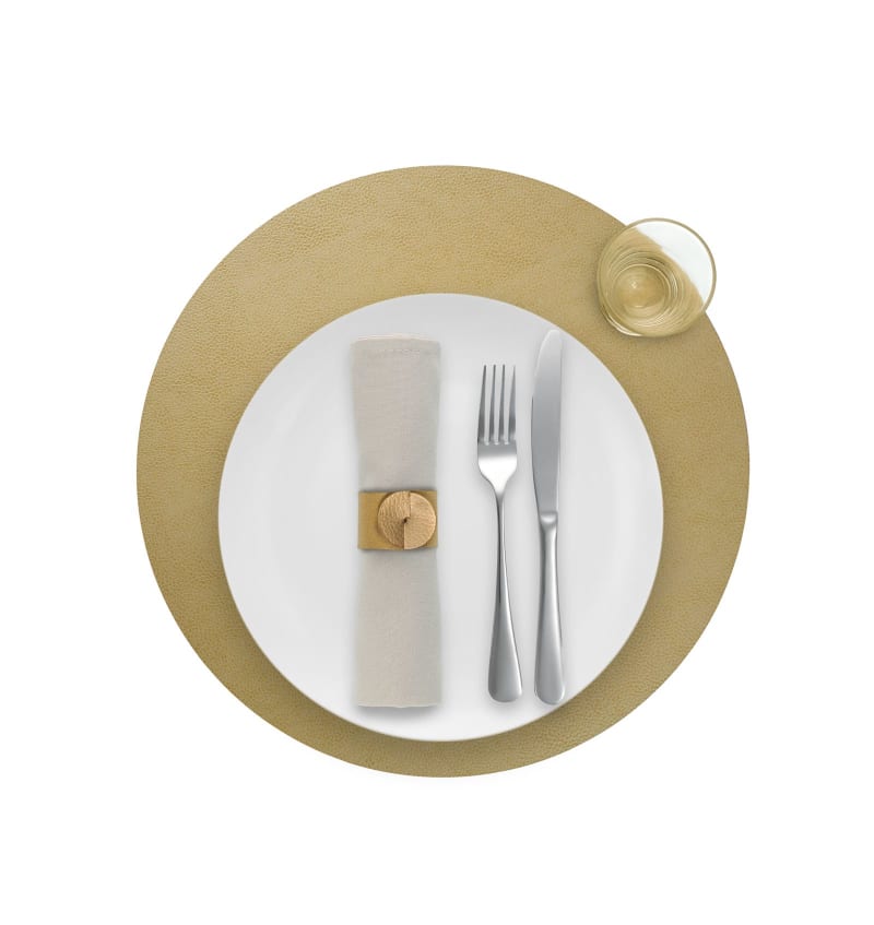 SKINNATUR - placemat circle - 38cm rond - 12st - GOLD - detail SKIN03013 img