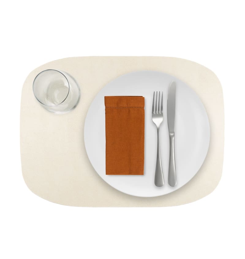 SKINNATUR - placemat ellipse - 45x33cm - 12st - SIMPLY WHITE - detail SKIN04001 img