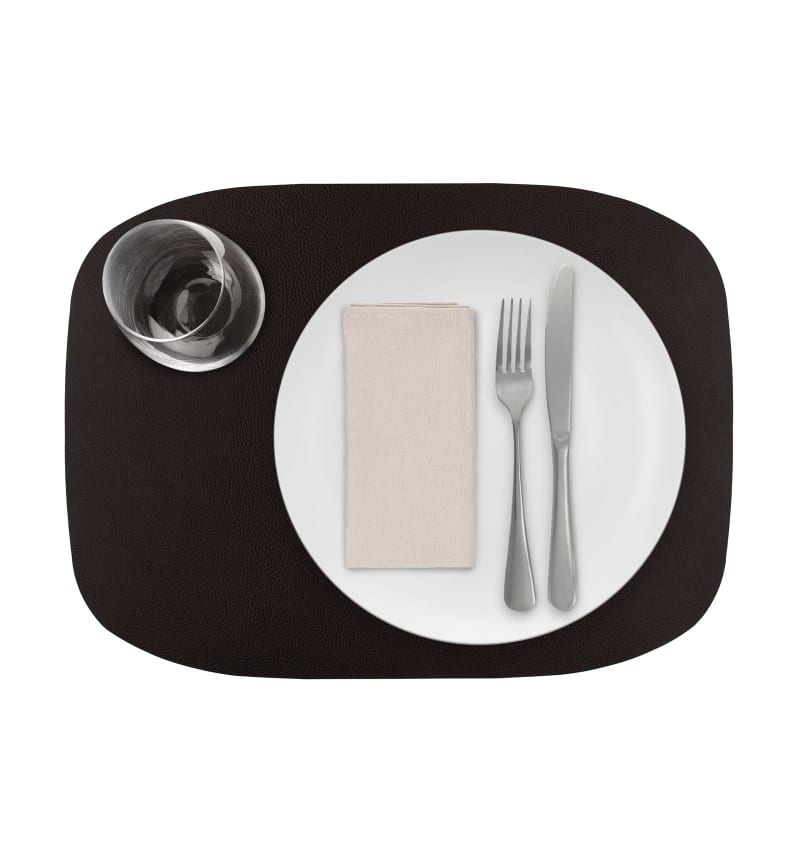 SKINNATUR - placemat ellipse - 45x33cm - 12st - COFFEE BEAN - detail SKIN04002 img