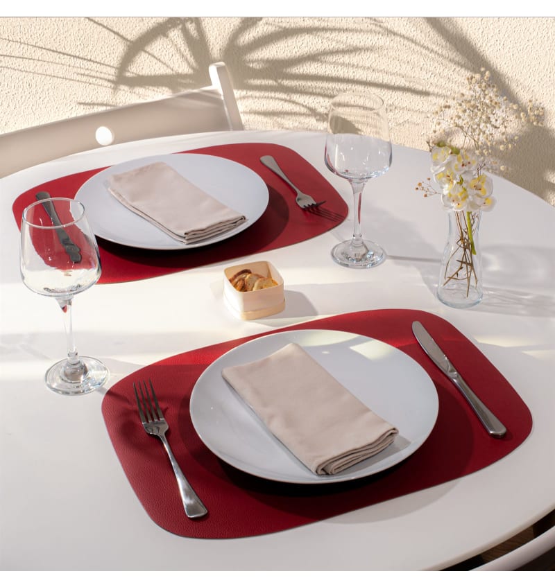 SKINNATUR - placemat ellipse - 45x33cm - 12st - SALSA - sfeerfoto SKIN04007 img