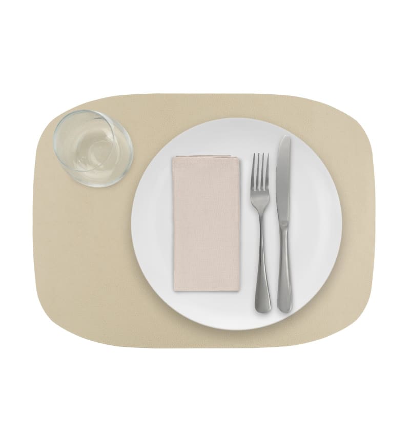 SKINNATUR - placemat ellipse - 45x33cm - 12st - LINEN - detail SKIN04009 img