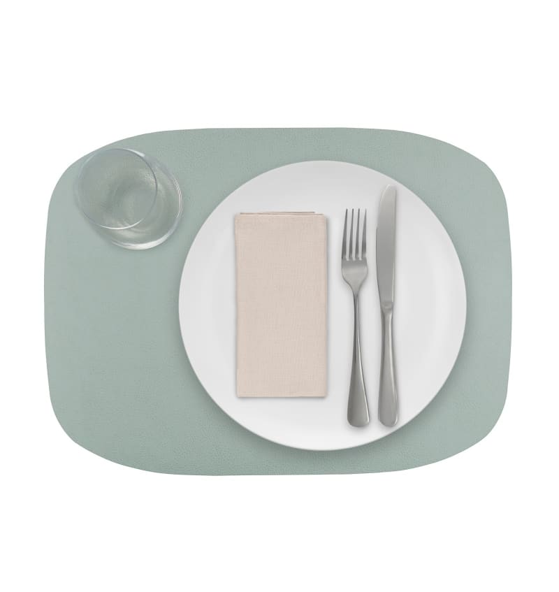 SKINNATUR - placemat ellipse - 45x33cm - 12st - ICY GREY - detail SKIN04011 img
