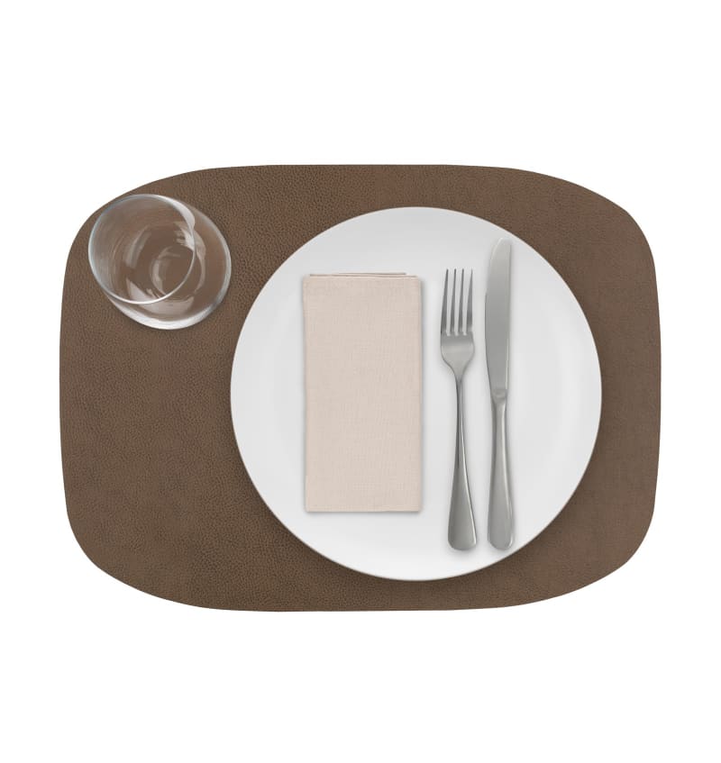 SKINNATUR - placemat ellipse - 45x33cm - 12st - TOBACCO - detail SKIN04012 img