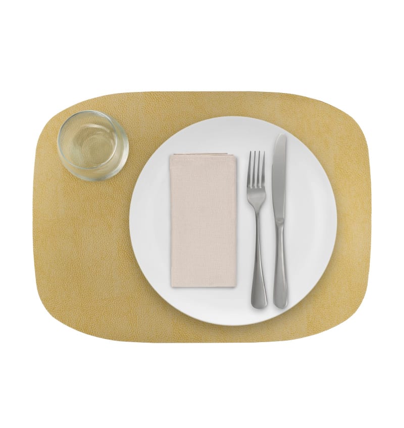 SKINNATUR - placemat ellipse - 45x33cm - 12st - GOLD - detail SKIN04013 img