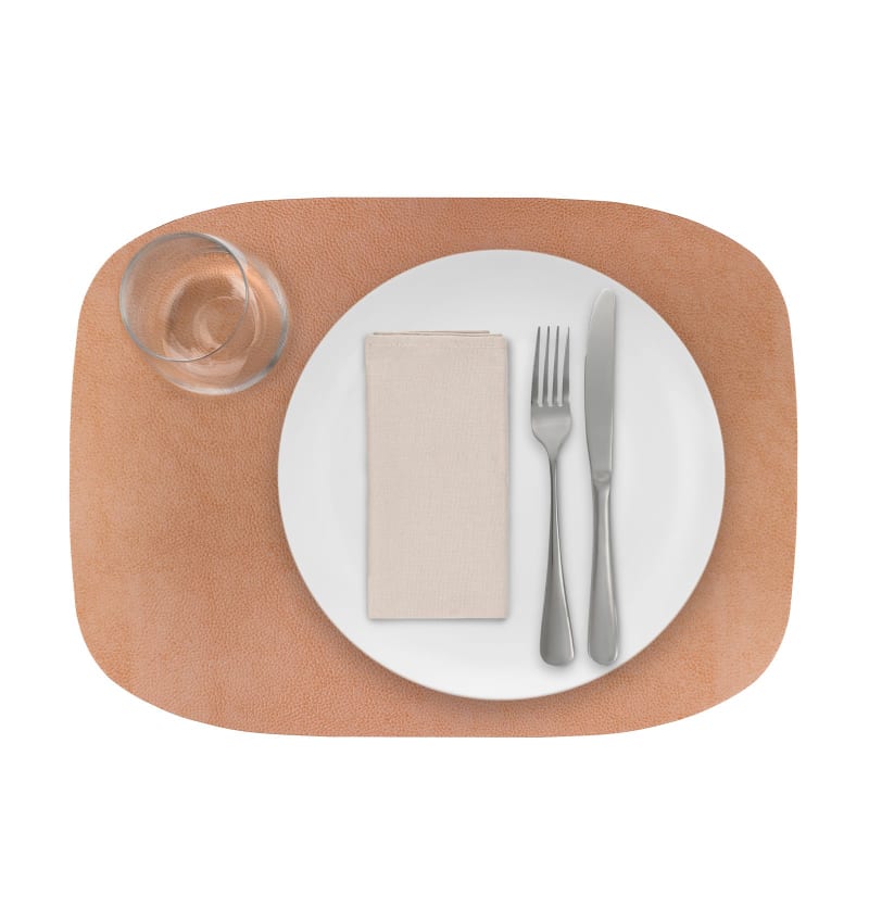 SKINNATUR - placemat ellipse - 45x33cm - 12st - COPPER - detail SKIN04015 img