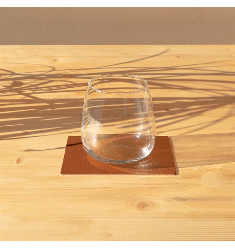 SKINNATUR - onderzetter - 13x10cm - 1set/6st - COGNAC - sfeerfoto SKIN10106 img