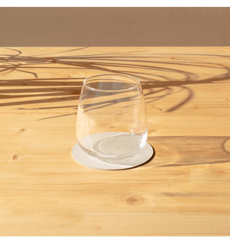SKINNATUR - onderzetter circle - 10cm rond - 1set/6st - SIMPLY  WHITE - sfeerfoto SKIN10301 img