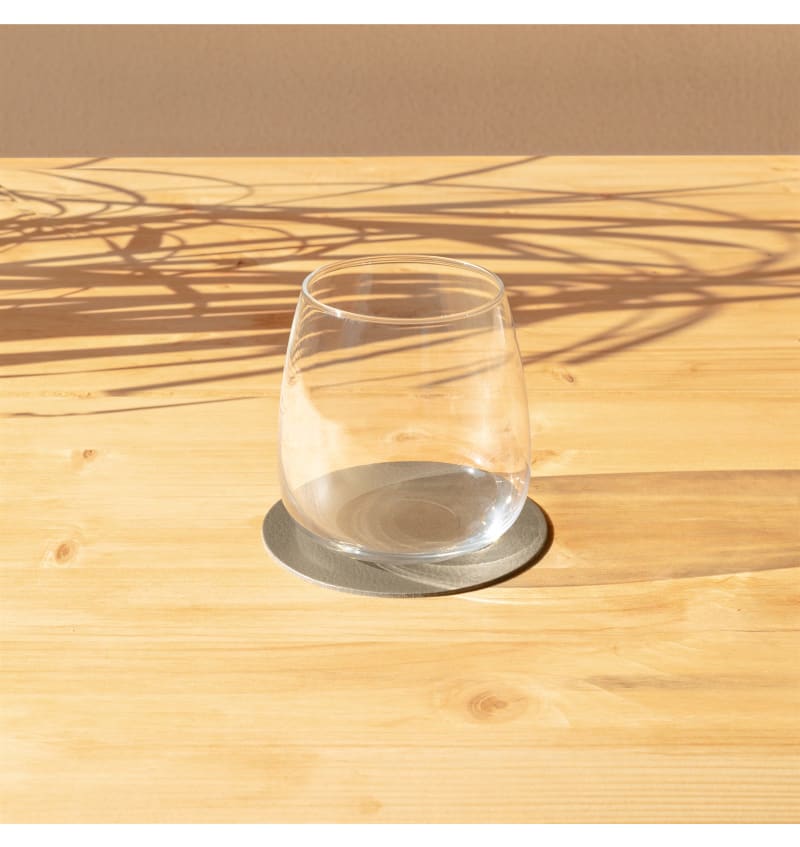 SKINNATUR - onderzetter circle - 10cm rond - 1set/6st - SILVER - sfeerfoto SKIN10314 img