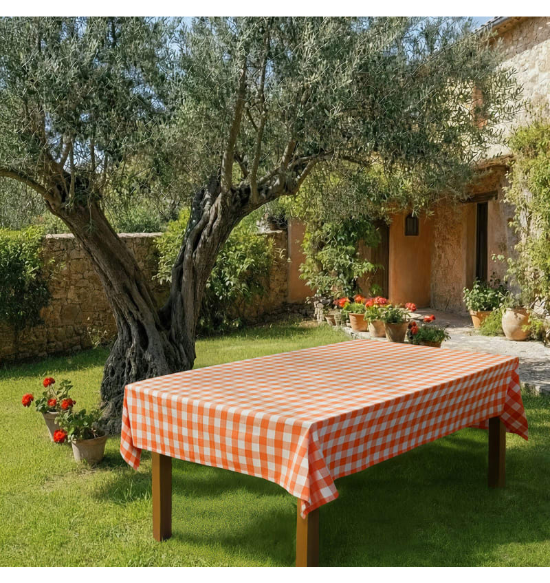 WOW - tafellaken - 150x250cm - 2st - SPRING APRICOT - sfeerfoto WOW01503 img