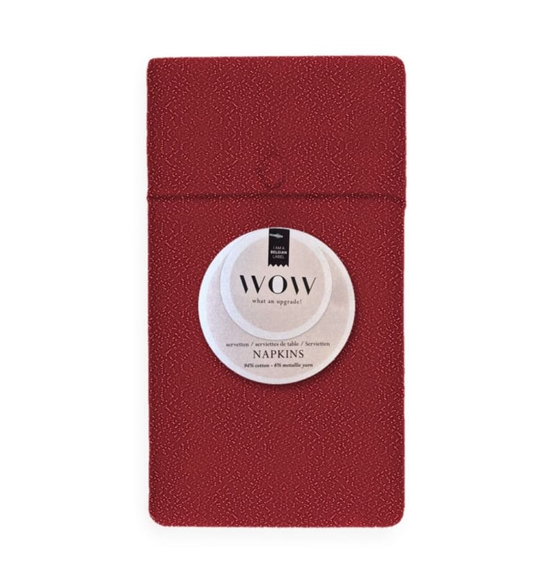 WOW - servet - 45x45cm - 6sets/4st - GLOW MERLOT WOW02303 img