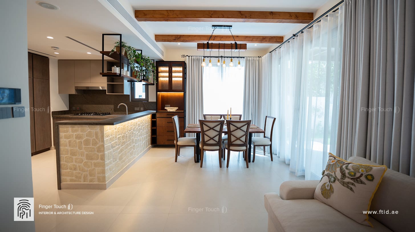 Timeless Rustic Luxury Villa Interior Design in Dubai