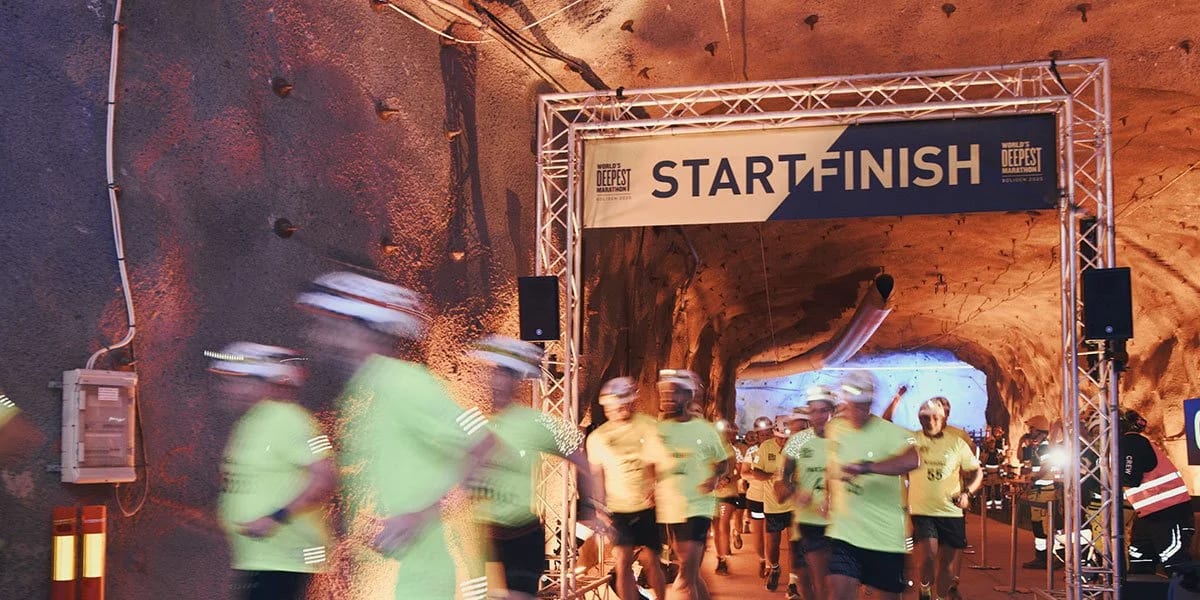 42,195 km sous terre, la version extrême du marathon dans la mine de Garpenberg en Suède