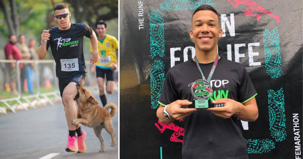 Une course et un chien qui a les crocs : la recette d’une photo virale