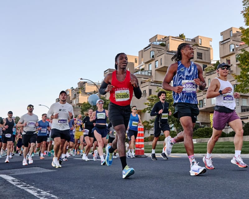 Les coureurs prêts à relever les défis du Marathon Beneva de Montreal.