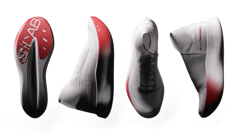 Salomon dévoile la S/LAB Phantasm 3, une chaussure de compétition à plaque carbone pensée pour la route. Design aérodynamique testé en soufflerie, mousse optiFOAM+ à base de PEBA et plaque carbone energyBLADE pour maximiser vitesse et efficacité du 5 km au marathon.