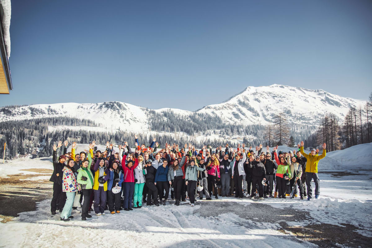 FINN team at a ski event