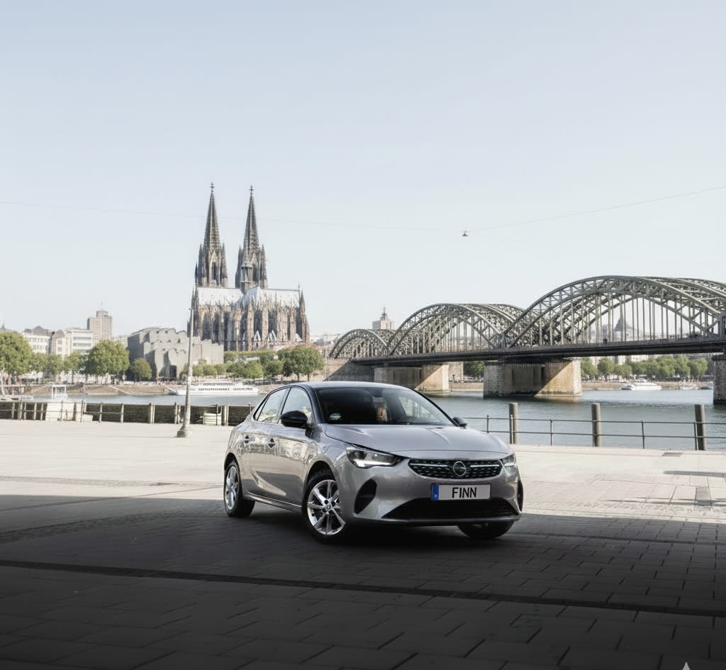 Finn Auto steht in Köln.
