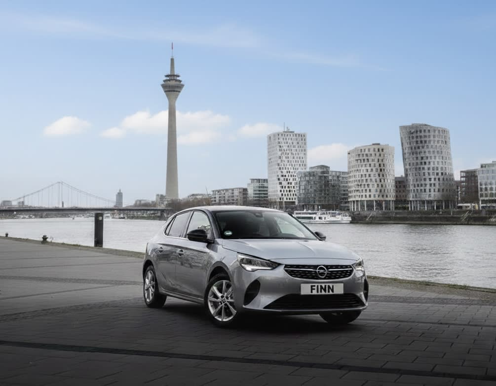 EIn Finn Auto in der Stadt Düsseldorf.