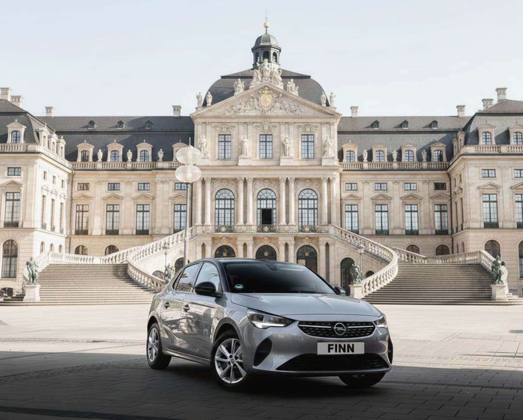 Ein Auto steht in Stuttgart.