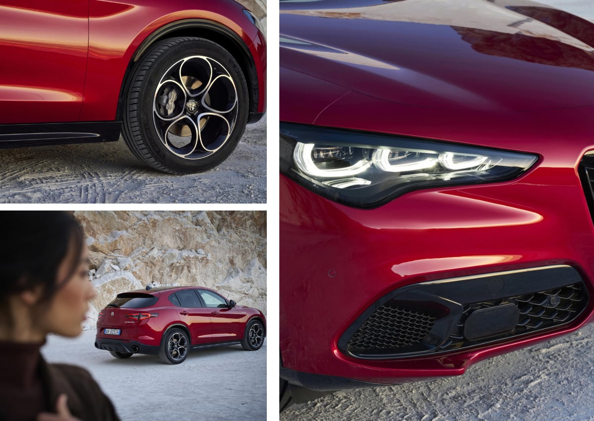 Das Exterieur des Alfa Romeo Stelvio.