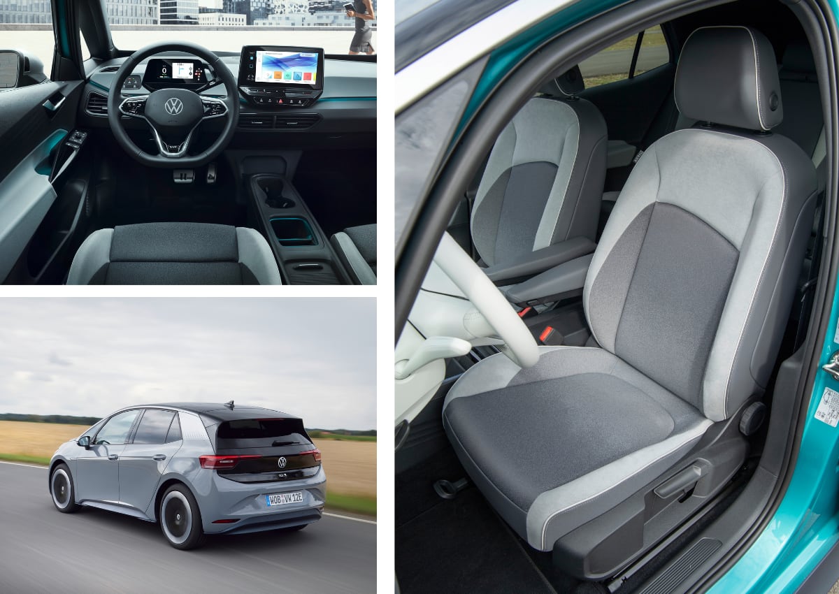 Das Interieur und Exterieur des VW ID.3.