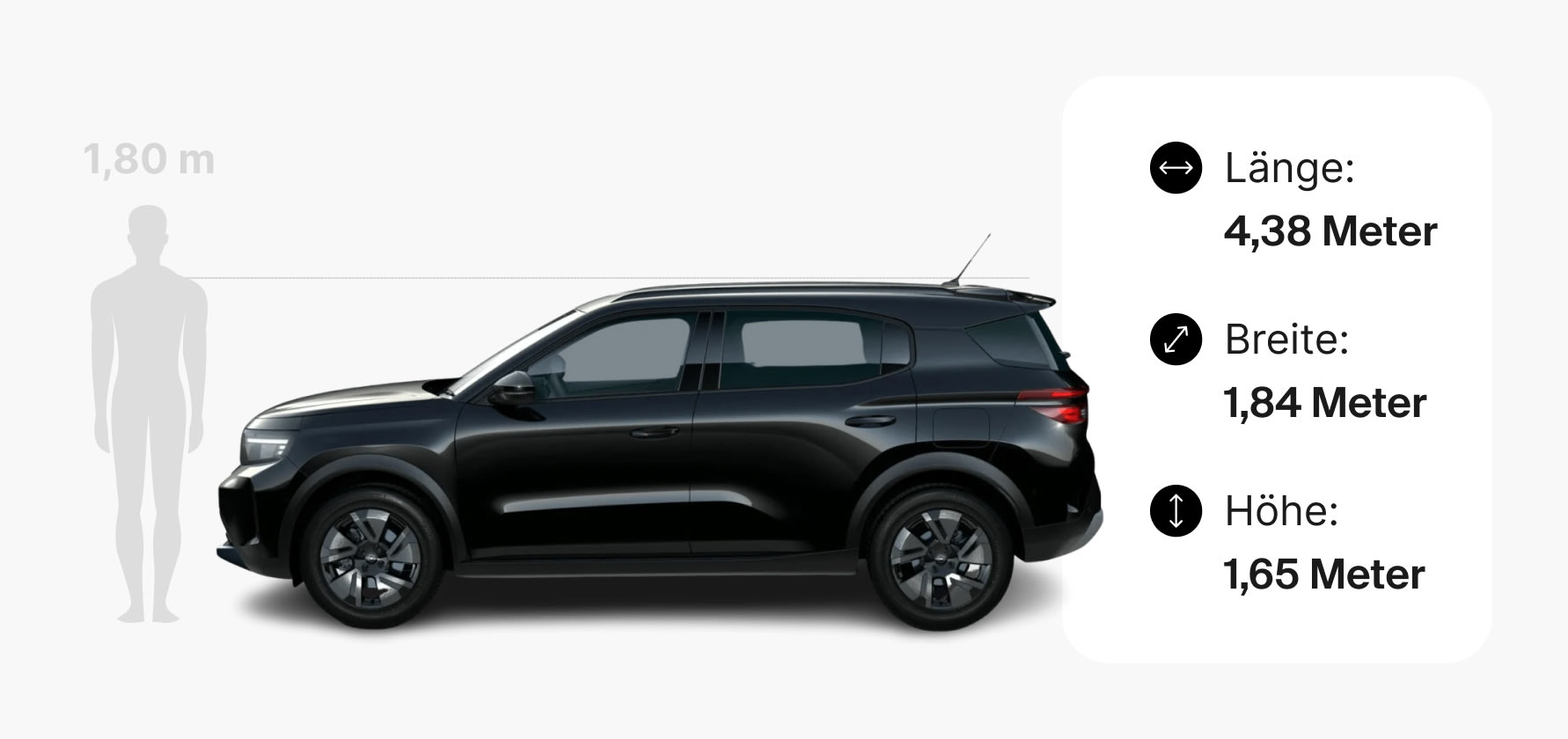 Infografik Maße Opel Frontera