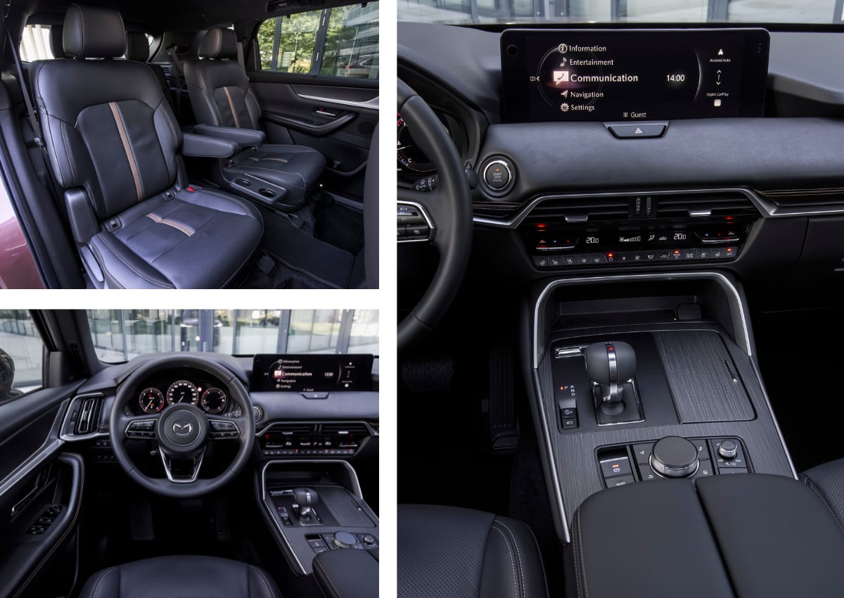 Das Interieur des Mazda CX-80.