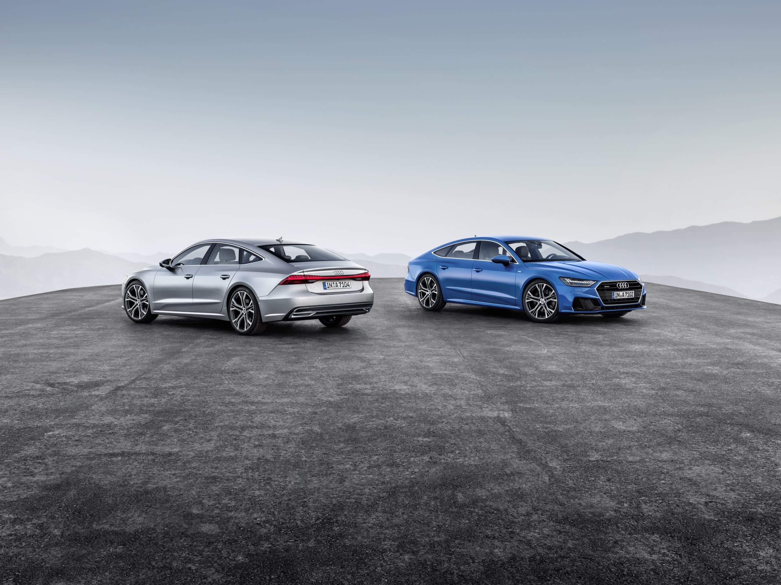 Zwei Audi A7 Sportback 50 TDI quattro.