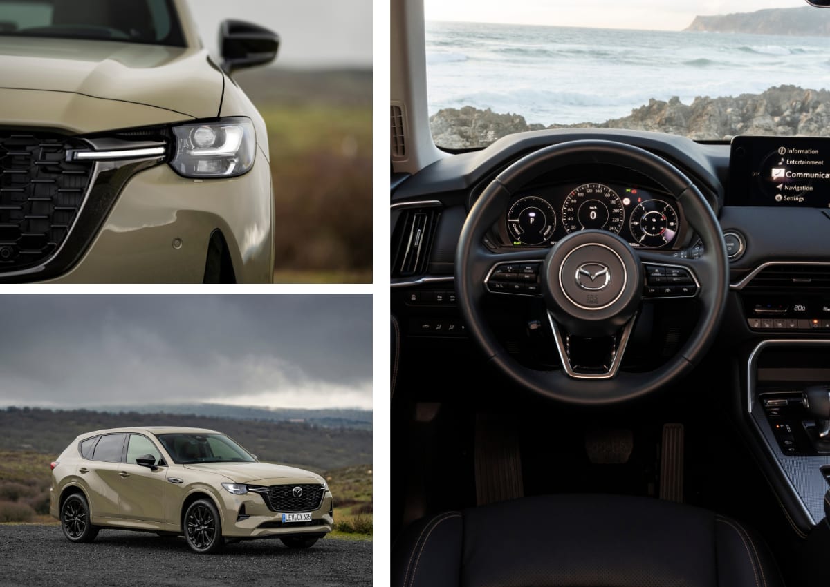 Das Interior und Exterior des Mazda CX-60.